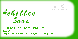achilles soos business card